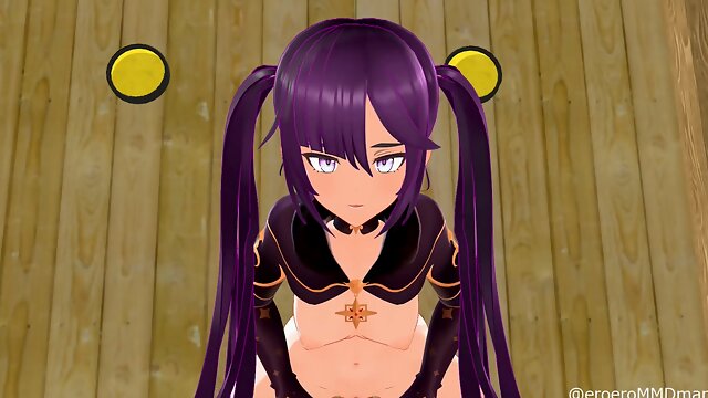 Mona Cowgirl Genshin Impact - eroMMDman - Purple Hair Color Edit Smixix