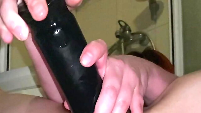 Rough anal pounding masturbation