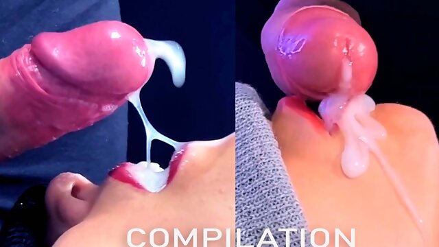 Close Up Compilation, Slow Cum In Mouth