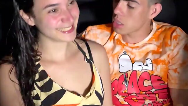 Horny Brazilian Teens Enjoy a Wild Limitless Sex In the Taxy Backseat