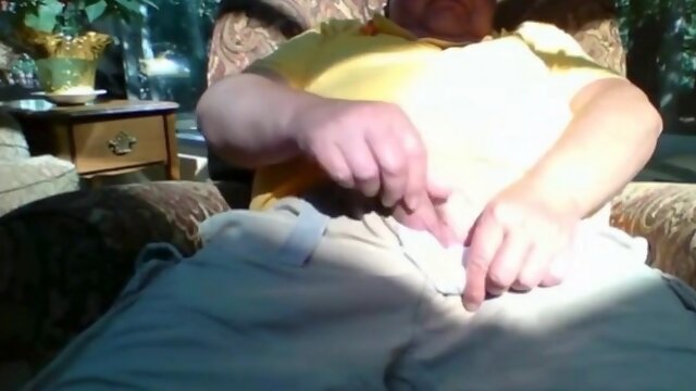 Grandpa show on webcam 9