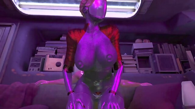 Hot animation of passionate sex with a robot from the game Atomic Heart.