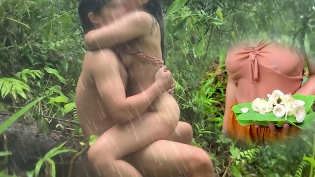 Mushroom Foraging - Pinay Sex in the Pouring Rain ASMR