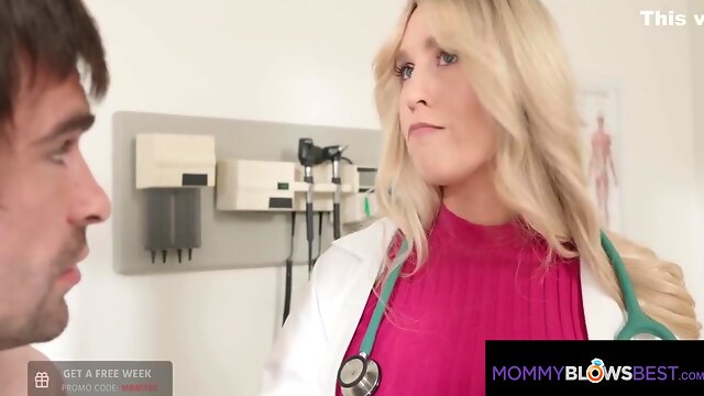 My Big Titted Blonde Milf Doctor Sucked My Cock
