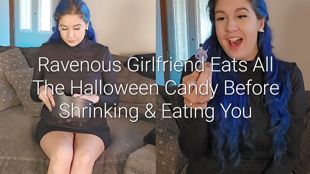 Ravenous Girlfriend Eats All The Halloween Candy Before Shrinking And Eating You