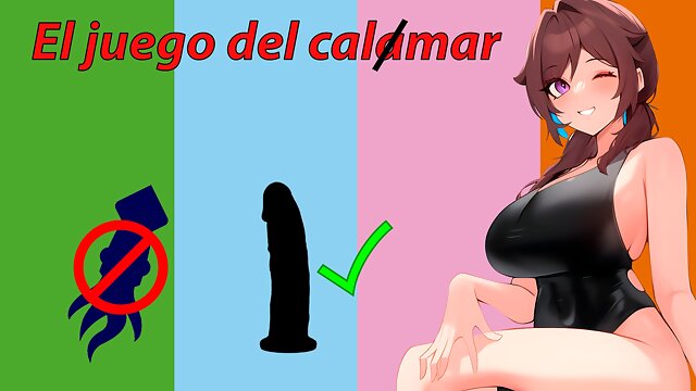 Spanish audio JOI - El juego del calamar. Un reto para masturbarse. 