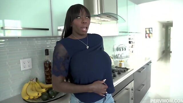 Ebony Mystique Pov, Ebony Stepmom, Perv Mom, Big Tits