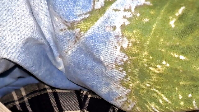 Twink jerks his big cock and squirts