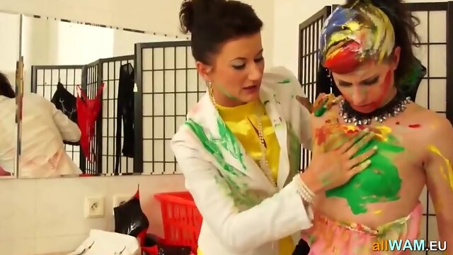 Mature Lesbian Scolds A Teen