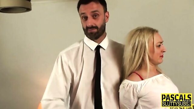 Nice Pascal White and Amber Deen at submissive sex