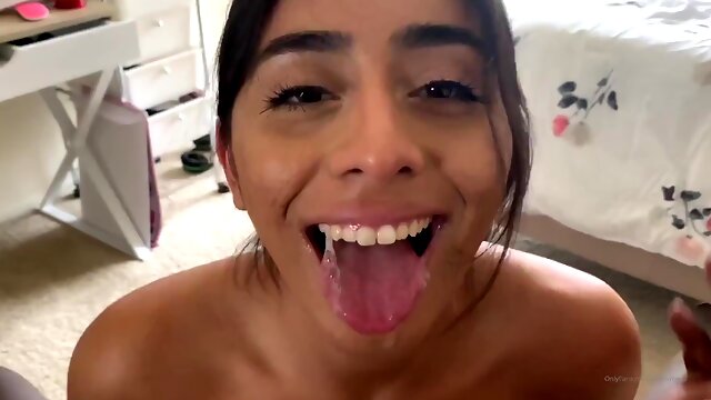 Violet Myers - POV BBC Sloppy Blowjob - interracial oral sex