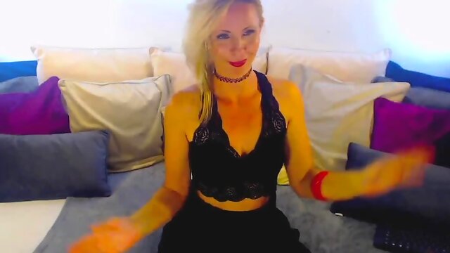 Small tits MILF anal masturbates with toy on webcam