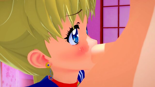 Horny Student Sailor Moon Passionately Sucks Dick l 3D SFM hentai uncensored
