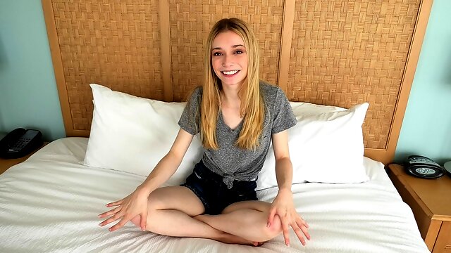 Skinny Hairy Blonde, 18 Skinny Casting Hairy