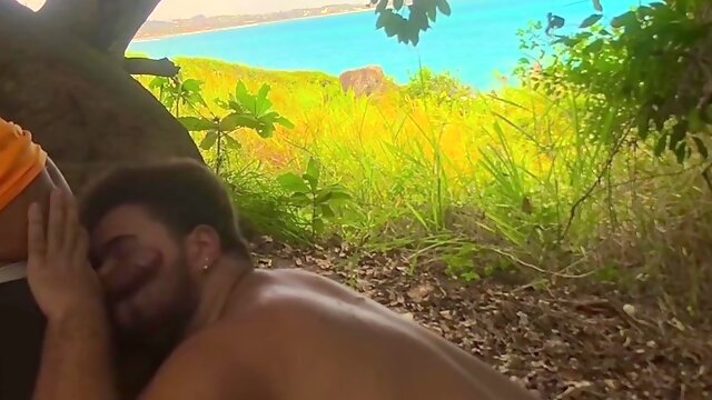 Beach Jerk - Chubby Guy Goes To The Beach To Jerk Off And Receives An Invitation From A Straight Guy To Suc