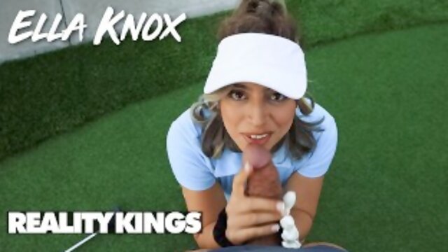 REALITY KINGS - Ella Knox Rewards Her Man For Teaching Her To Play Golf With A Blowjob & A Nice Fuck