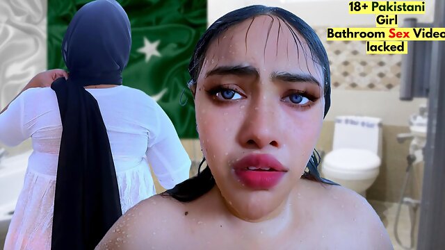 Muslim Sex, Pakistani Hidden, Muslim Big Tits, Bathroom, Cute, Stranger, Cum In Mouth