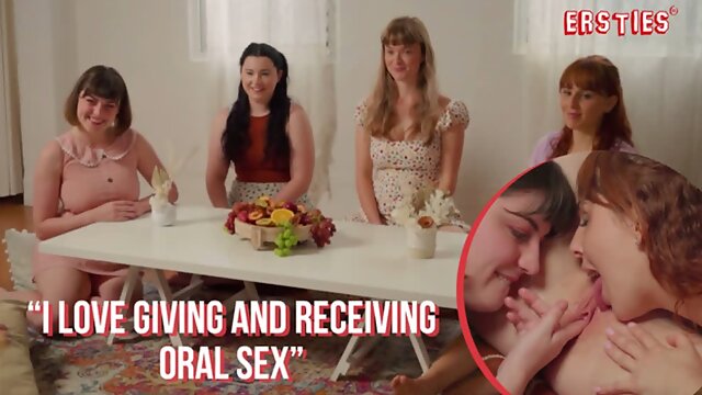 Ersties - Lesbian Foursome Enjoy Hot Oral Sex