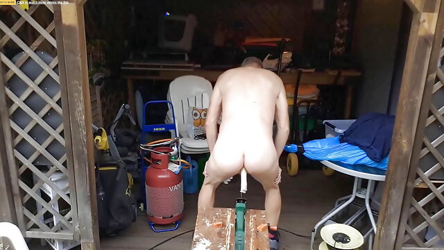 Outdoor Exhibitionist Machinefucking Dildo Sexshow Bondage Cumshot Clean