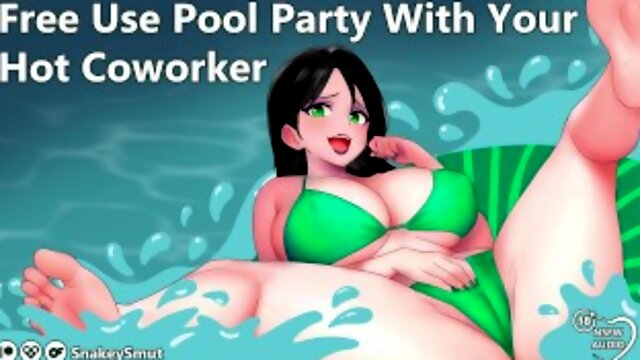 Free Use Pool Party With Your Hot Co-Worker [Audio Porn] [Begging For Your Cock]