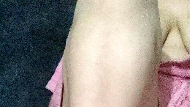 My hot stepsister gets horny and pleasures herself on her clit