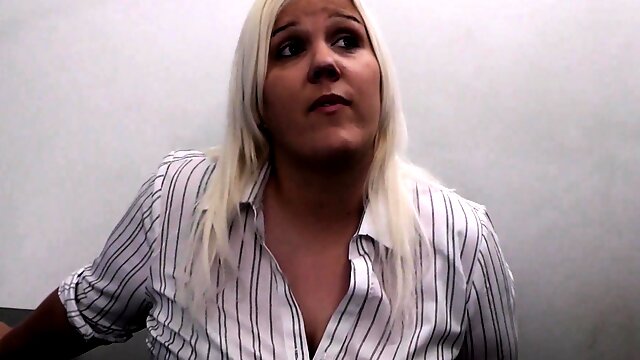 Fat blonde secretary pounded employer