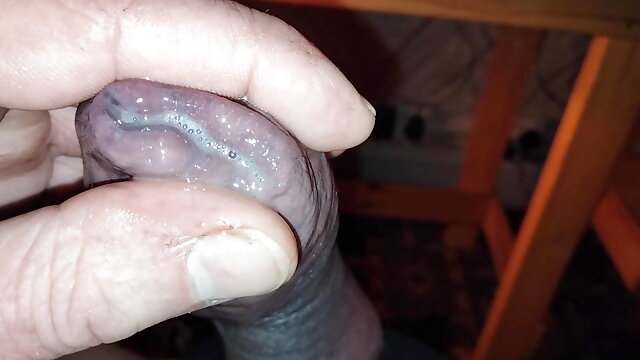 Swollen cock + cum