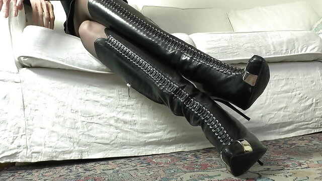 Watch My Leather Boots From Your Worm View