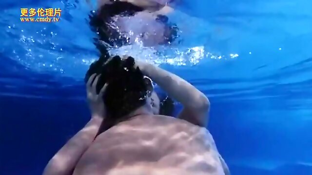 Horny Asian Couple Fucking Passionately Under Water