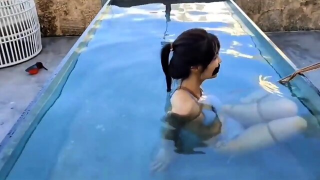 Asian Pool Bondage