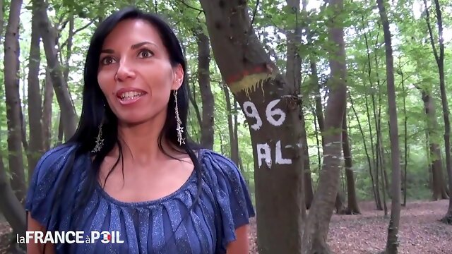 Woods Hairy, Gorgeous Milf, POV, Outdoor, French