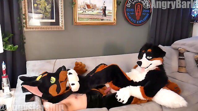 Horny Fursuiters Frotting Rubbing Paws And Fucking