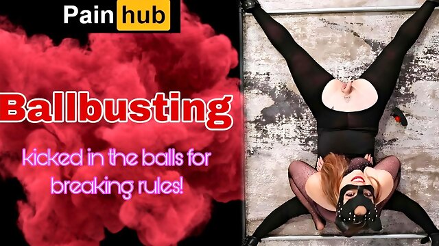 Ballbusting my Slave! Stomping Stamping Ball Kicking CBT Bondage BDSM Femdom Real Homemade Amateur Milf Stepmom