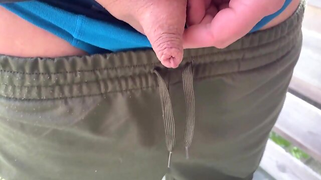 Indeed Puny Cock Pissing Outside