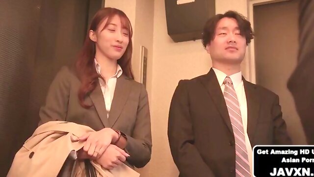 Beautiful Japanese girl fucked by her boss