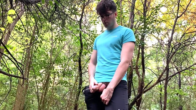 Dude Urinating in the Forest