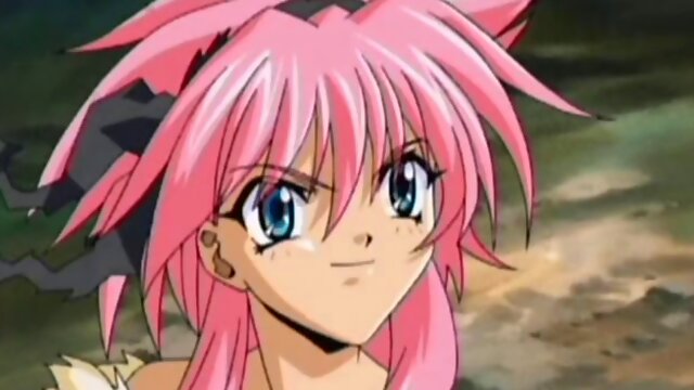 Anime super hero fucking between two enemies