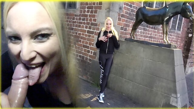 Andy-Star fucks german Blonde at monument Public