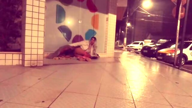 Homeless Amateur, Crossdresser, Street