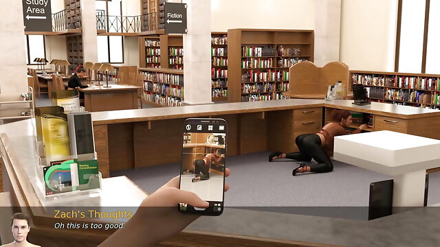 Mastering the Box: Blondie Got Caught Getting Fucked and Creampied to Pass the Exam in the Library - Episode 4