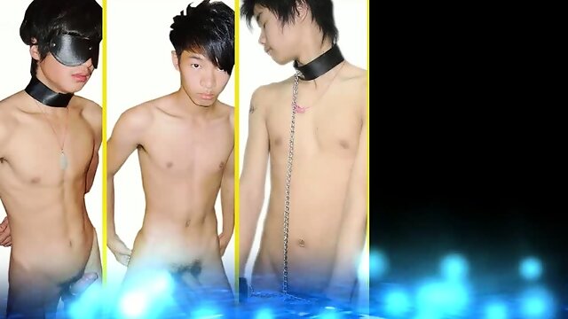 Fit Asian Boy Roped Cum