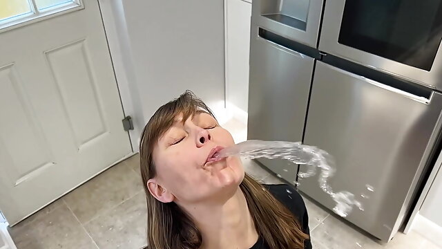 Slow motion mouth water fetish