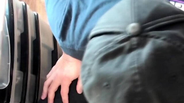 Homemade IR DILF fucked in gloryhole BJ