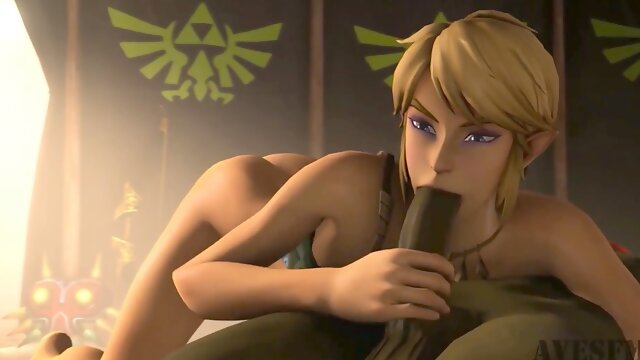 Link inhaling Ganons enormous meatpipe (Yaoi)