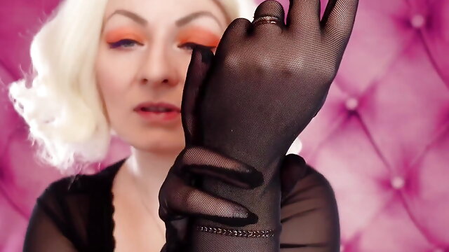Asmr: Mesh Gloves. (no Talking) Hot MILF Slowly Sfw Video by Arya Grander