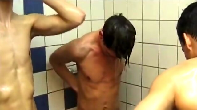Sporty Lads Showering Together