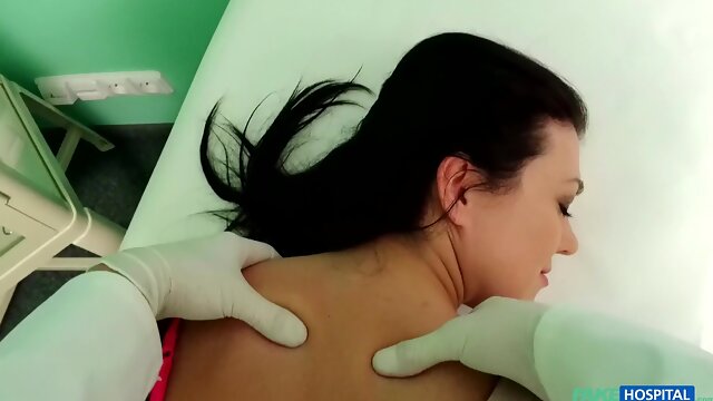 Young Brunette Mum Takes A Thermometer Up Her Ass - Corazon Del Angel in Hospital reality sex