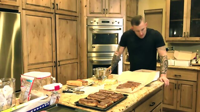 Kyle licks Austins cream