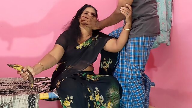 Chubby Indian Aunty, Stepmom And Stepson, Beauty, Tamil, Clit, Big Clit, Old And Young