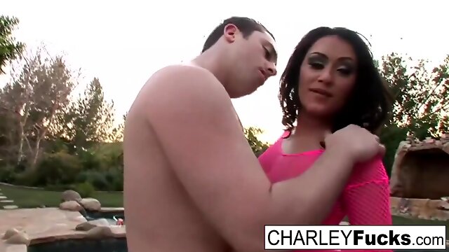 Charley Chase In Big Tittied Brunette Takes A Cock Outside